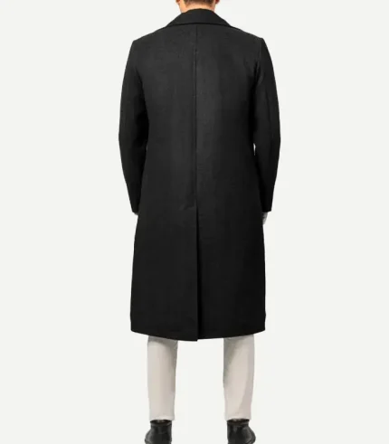 Mens Abbate Dark Grey Long Wool Coat