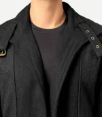 Mens Abbate Dark Grey Long Wool Coat