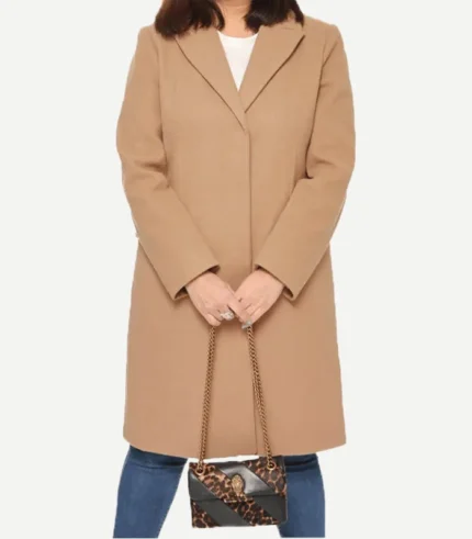 Aline Regular Fit Beige Wool Coat Womens