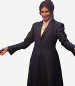 All Along Hahn Blue Wool Trench Coat