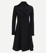 Carol Women's Double Breasted Trench Coat Wool
