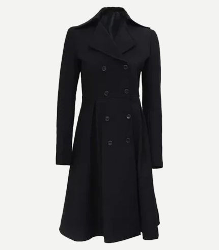 Carol Women's Double Breasted Trench Coat Wool
