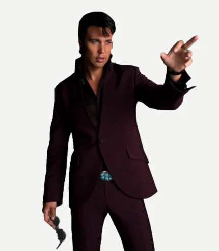 Elvis Maroon Suit For Men