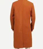 Ferdinand Mens Rust Long Wool Overcoat