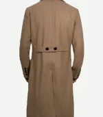 Frederick Double Breasted Beige Wool Coat Mens