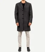 Gary Mens Grey Wool Coat