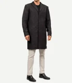 Gary Mens Grey Wool Coat