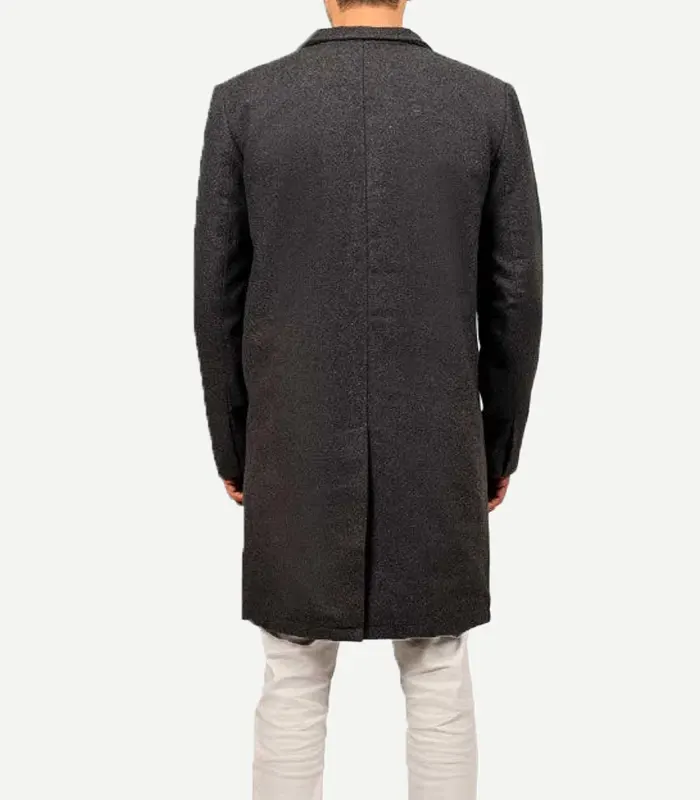 Gary Mens Grey Wool Coat