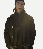 Italian Wool Black Double Breasted Topcoat