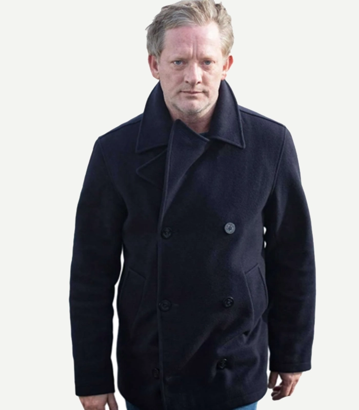 Jimmy Mens Black Wool Peacoat​