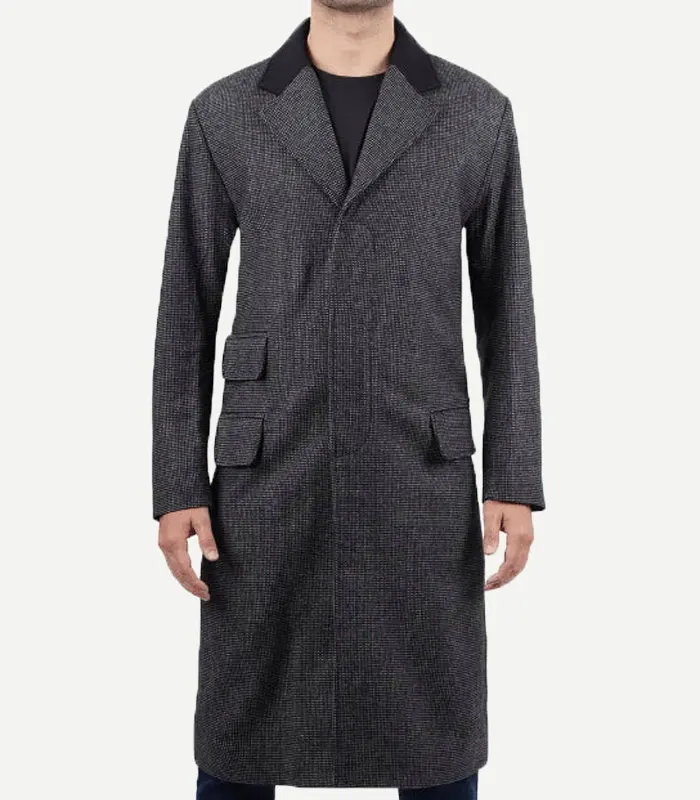 Joel Men's Charcoal Grey Wool Coat