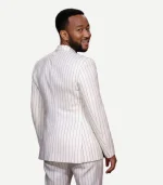 Legend White Pinstripe Suit