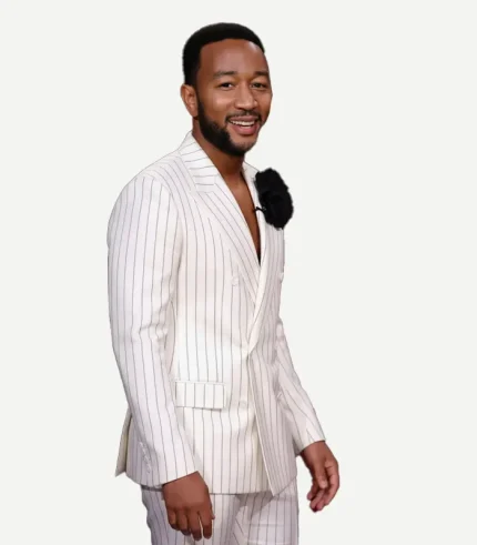 Legend White Pinstripe Suit