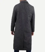 Lynwood Mens Long Wool Coat Grey