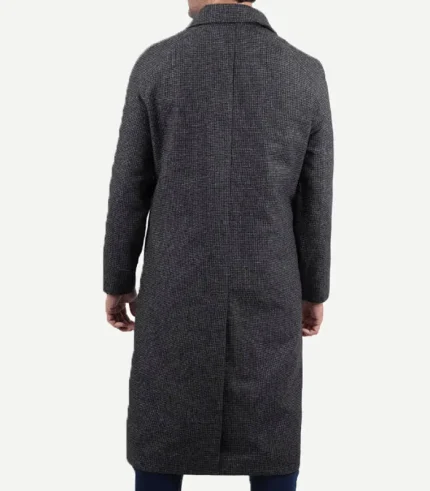 Lynwood Mens Long Wool Coat Grey