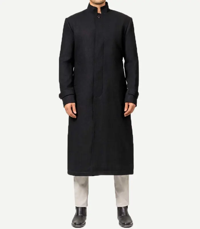 McGhee Mens Wool Overcoat Long