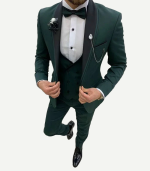 Mens Dark Green 3 Piece Suit
