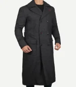 Men's Double Breasted Long Detective Coat