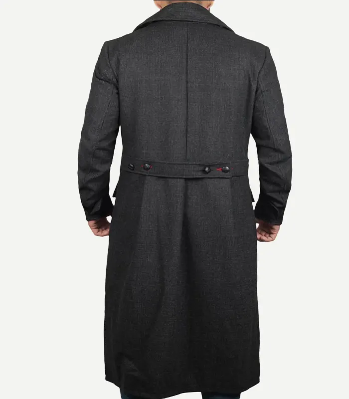 Men's Double Breasted Long Detective Coat