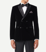 Mens Double Breasted Velvet Tuxedo Blazer Men
