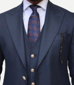 Mens Navy Blue 3 Piece Suit