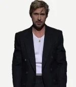 Mens Pinstripe Black Suit Gosling