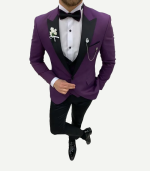 Mens Slim Fit Purple Dovetail Tuxedo