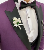 Mens Slim Fit Purple Dovetail Tuxedo