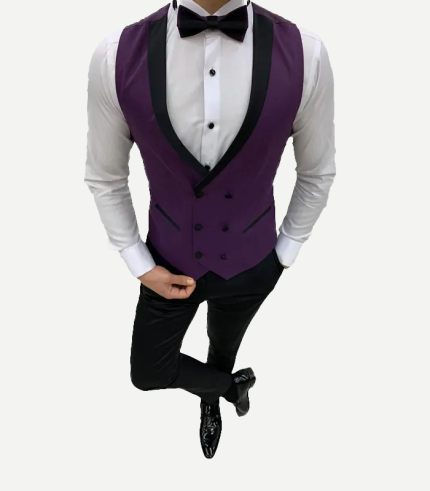 Mens Slim Fit Purple Dovetail Tuxedo