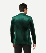 Mens Slim Fit Velvet Tuxedo Suit Jacket