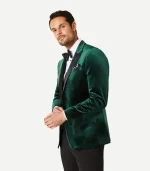 Mens Slim Fit Velvet Tuxedo Suit Jacket