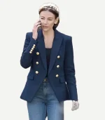 Michelle Blue Double Breasted Blazer Women