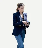 Michelle Blue Double Breasted Blazer Women