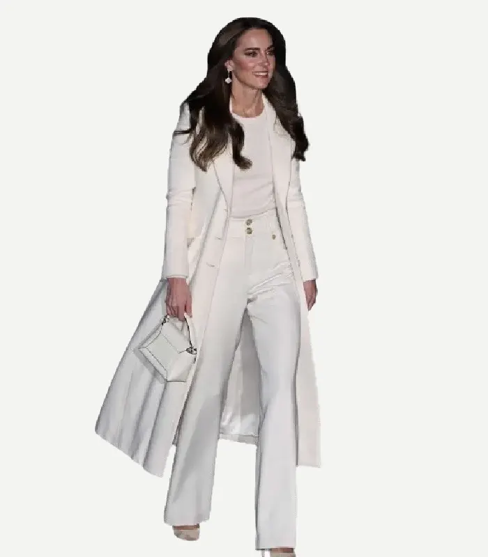 Middleton White Wool Coat Womens