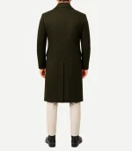 Modern Fit Double Breasted Military Green Trench Coat