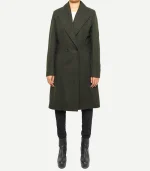 Olive-Green Women's Wool Coat