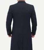 Paul Men's Dark Blue Wool Overcoat