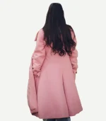 Priscilla Pink Wool Trench Coat