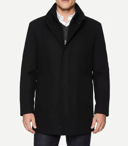 Rafferty Black Modern Fit Wool Coat