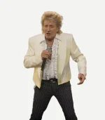 Rod Stewart White Cropped Blazer