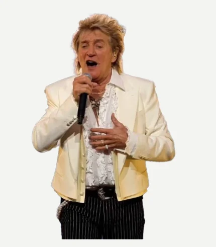 Rod Stewart White Cropped Blazer