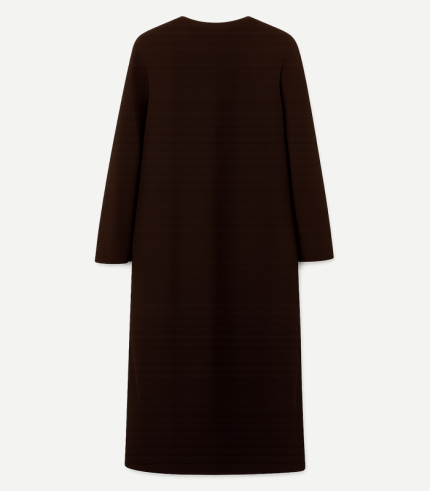 Rosario Dark Brown Women's Long Wool Coat