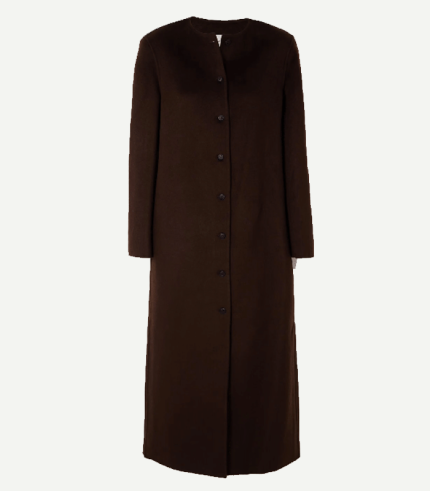 Rosario Dark Brown Women's Long Wool Coat
