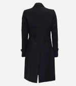 Stephany Women's Black Double-Breasted Wool Coat