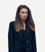 Stern Black Wool Trench Coat