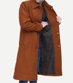 Trenton Tan Long Wool Overcoat