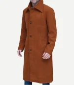 Trenton Tan Long Wool Overcoat