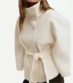 Tricot Belted Cape Jacket
