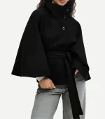 Tricot Belted Cape Jacket