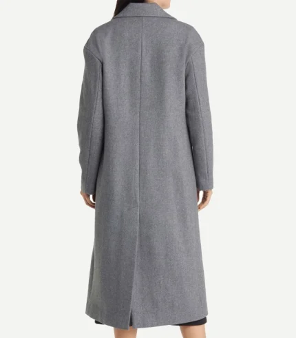 Women’s Double Breasted Grey Wool Coat